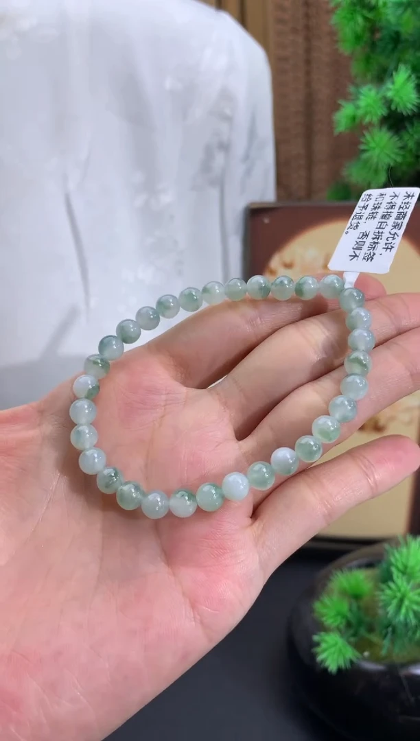 未镶嵌手串翡翠卡5.8mm