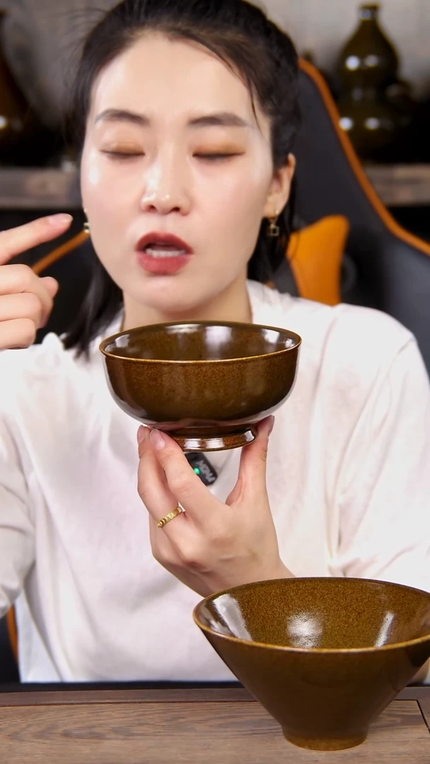 原矿釉煤窑烧制碗两只