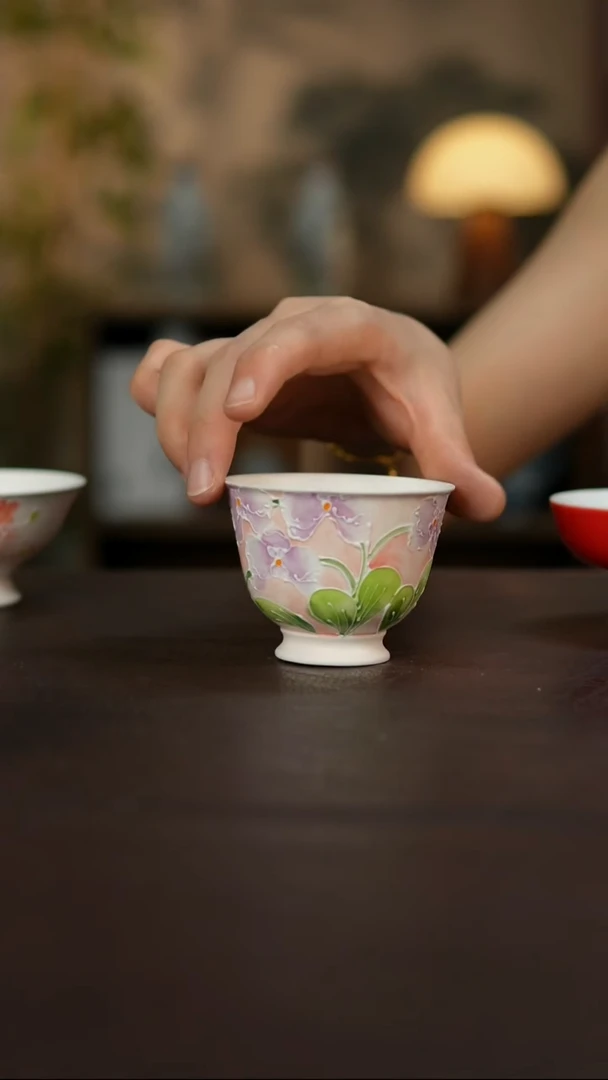 杯景德镇陶瓷杯碗柴烧多人