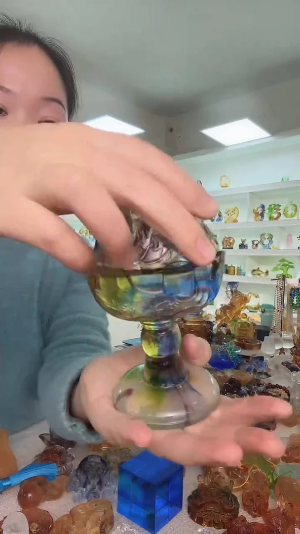 手工艺品琉璃博山炉