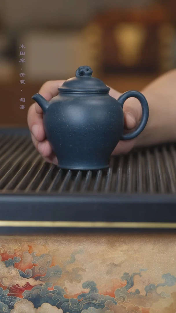 茶壶紫砂墨绿泥宫灯180cc