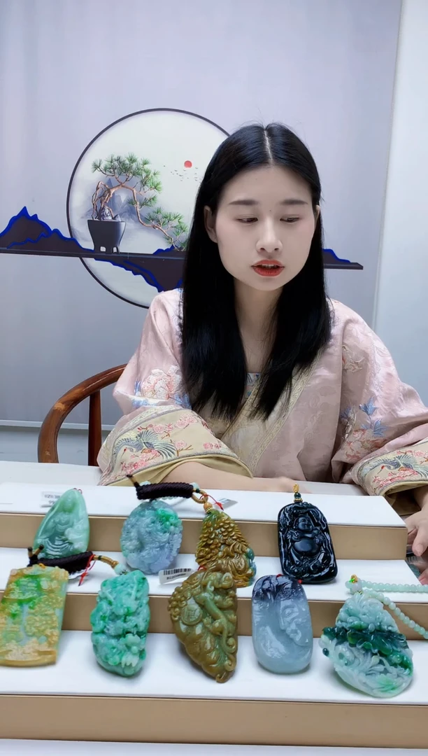 未镶嵌定制翡翠大***@4812jw-毛货挂件