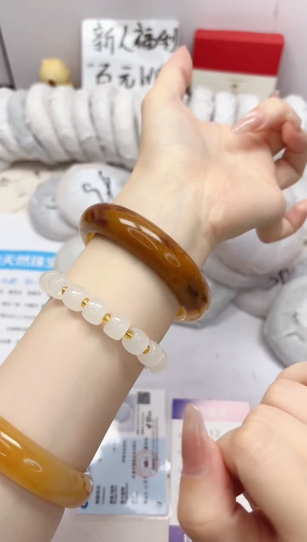 石英质玉手镯未镶嵌312-财气镯-圈口59