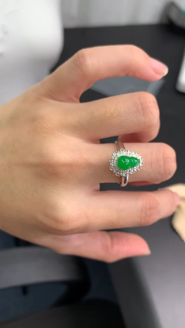 【闪购商品】定制翡翠18K金镶嵌模式推广期24小时鉴赏期