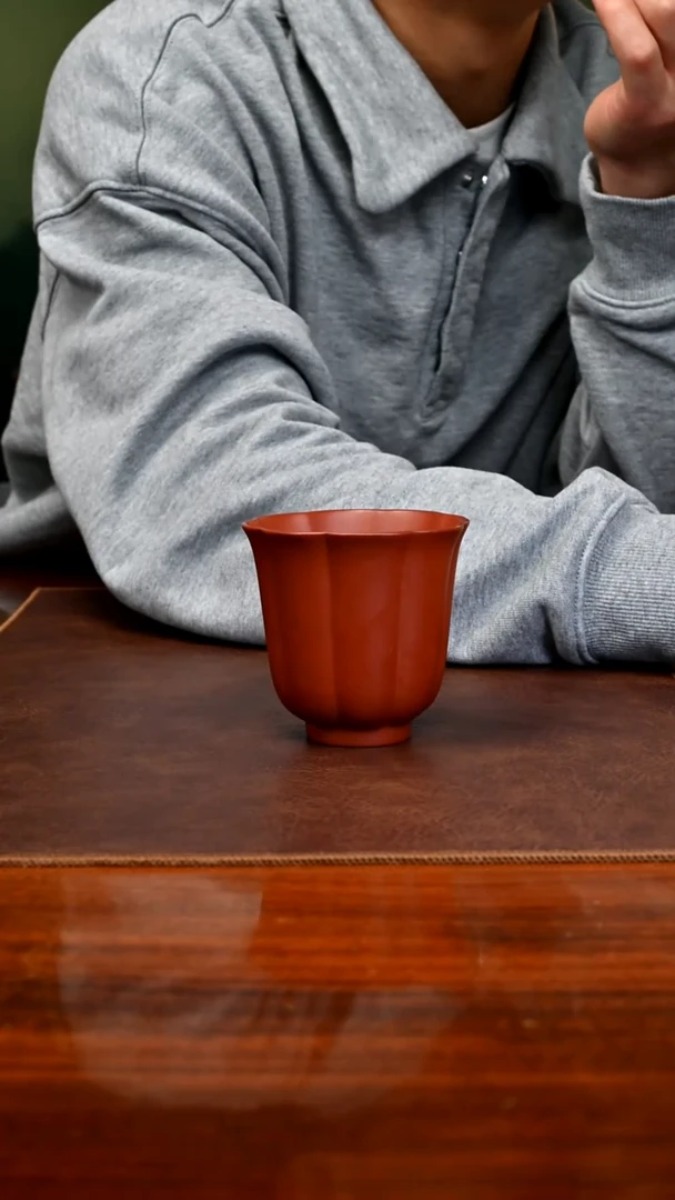 【闪购商品】紫砂茶壶小煤窑朱泥筋纹杯150cc