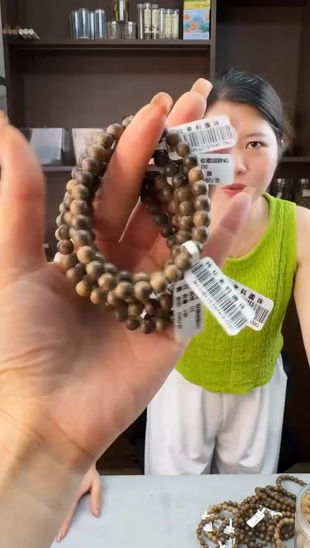 手串沉香06加里曼丹野料圆珠单圈多样性发一