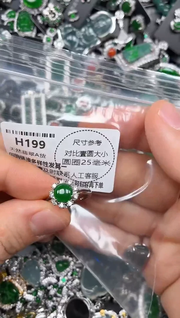颈饰未镶嵌翡翠H199戒指