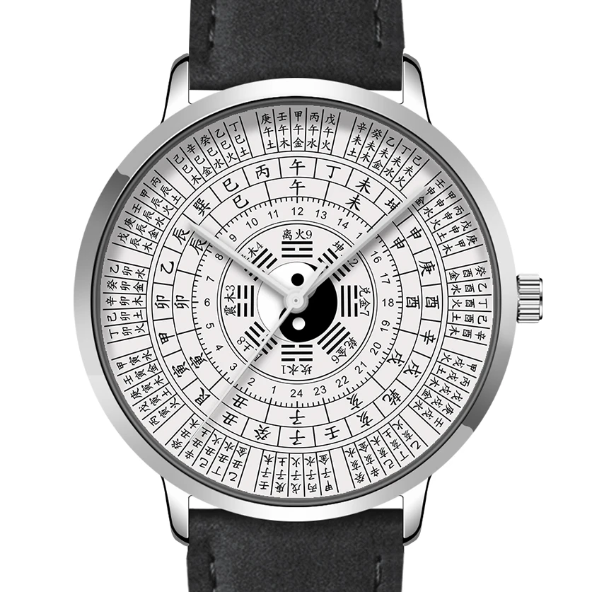 【透地六十龙  二十四山】周易八卦五行24小时十二时辰风水罗盘手表
