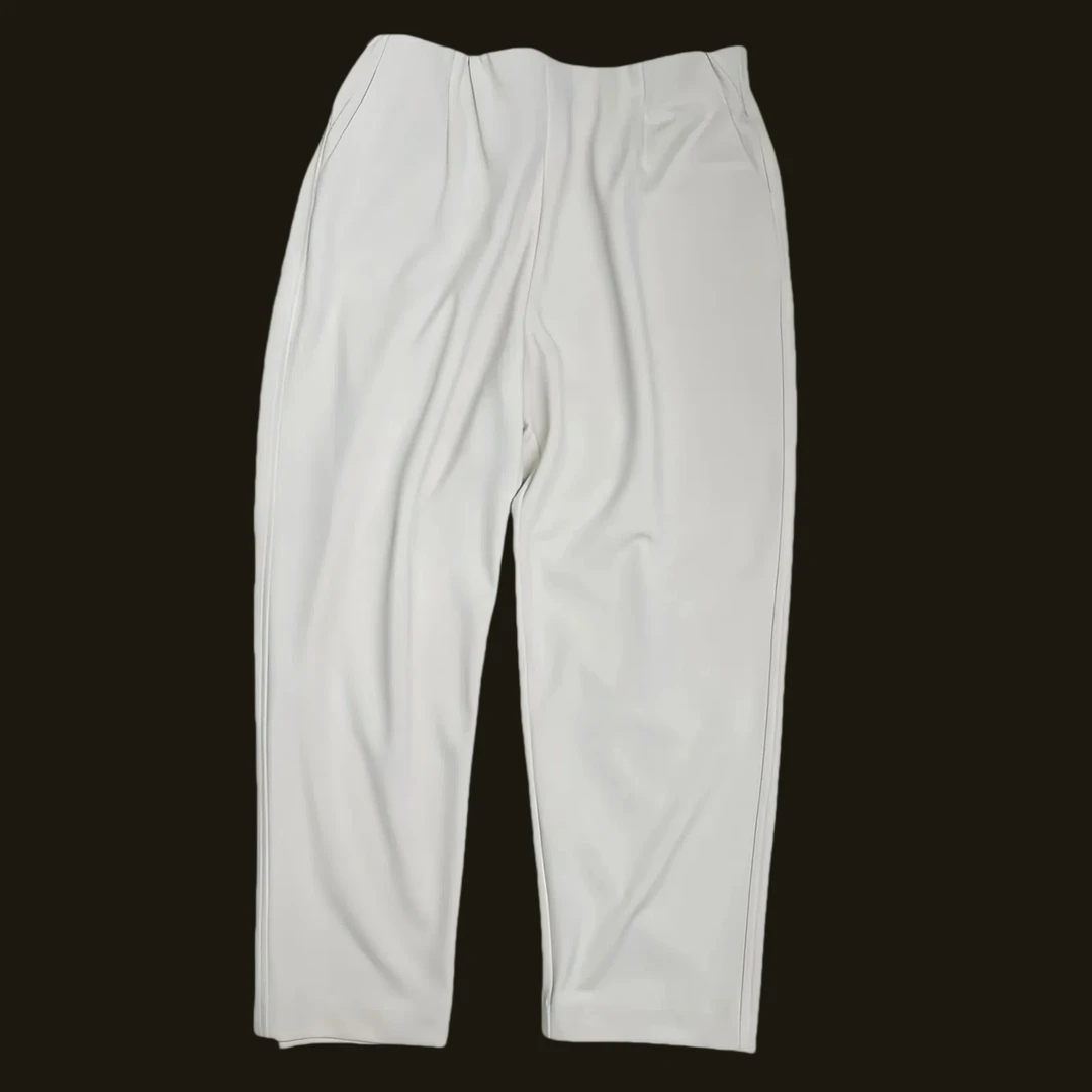 韩衣奇迹时尚白色显瘦烟管裤舒适展示百搭九分裤女弹力宽松小脚裤