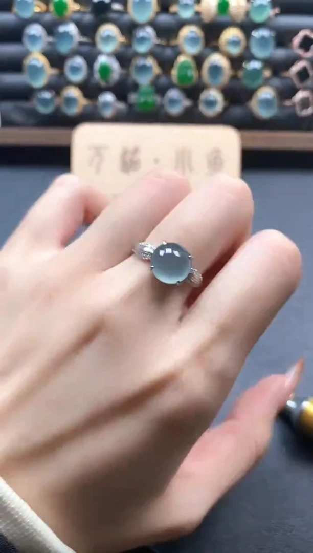 银S925镶嵌戒指翡翠51151