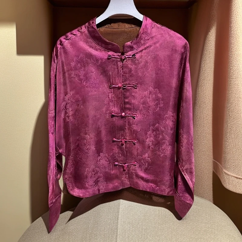 【一口价牡丹】新中式原创设计春季款外套中国风宽松立领外套0248