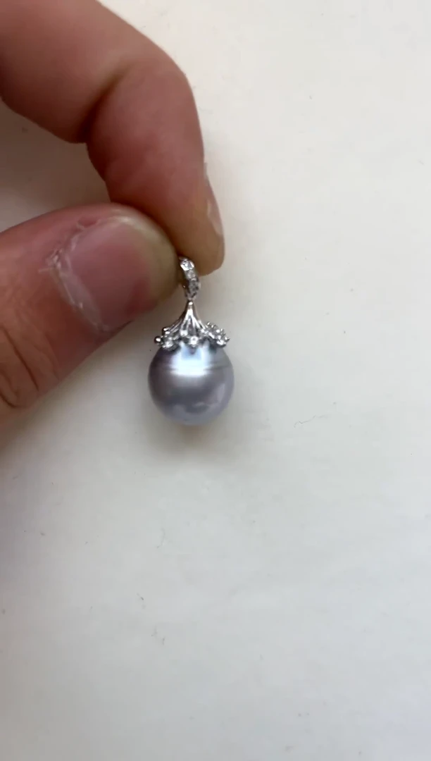 颈饰银S925镶嵌海水珍珠