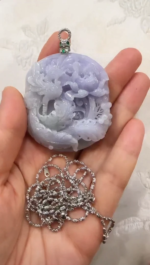 颈饰未镶嵌翡翠国风