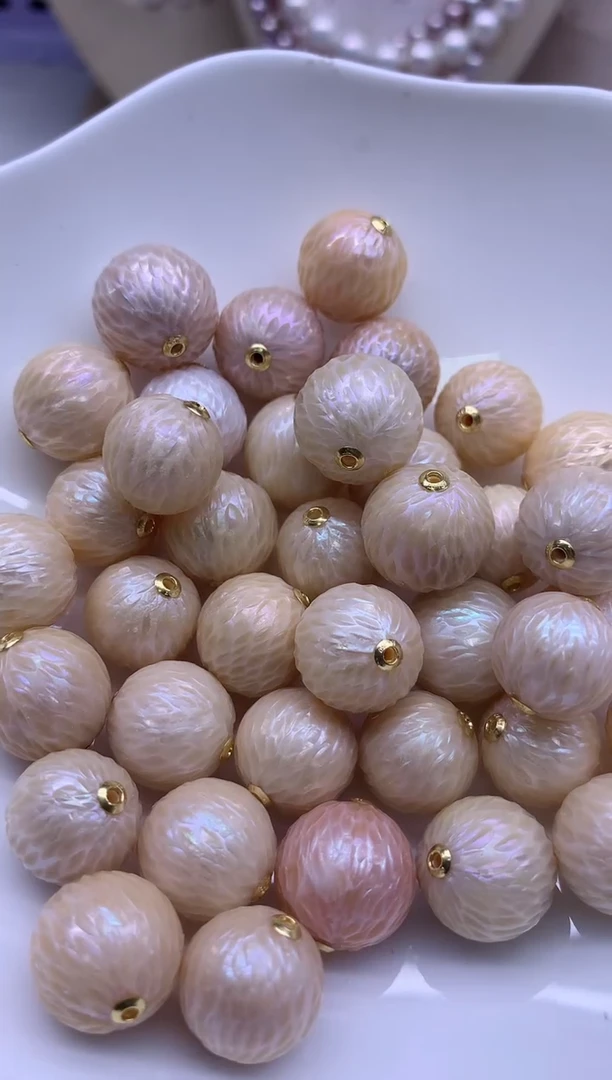 【闪购商品】淡水珍珠吊坠(不含链)18K金镶嵌多发其一