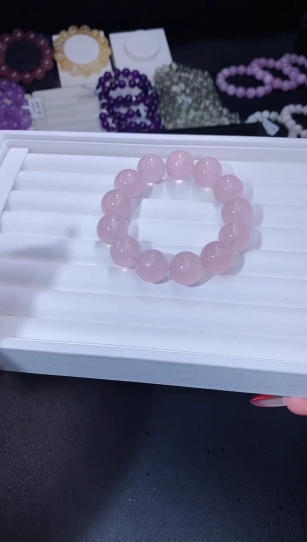 【闪购商品】水晶手链未镶嵌113.11果冻马粉手串 多样性发其一