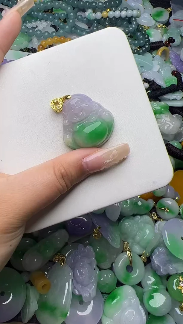 翡翠未镶嵌颈饰天然缅甸翡翠吊坠