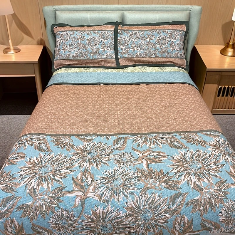 多功能恒温多层纱布盖毯四季毯--向阳生240*250三件套