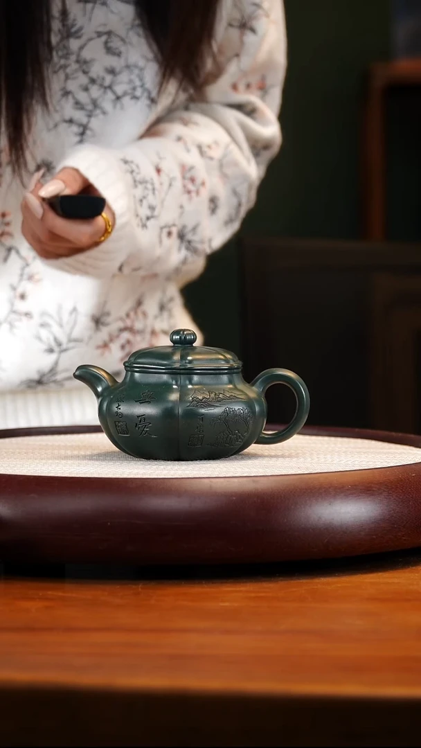 GSZ75老坑翡翠绿宝珍葵仿古285cc