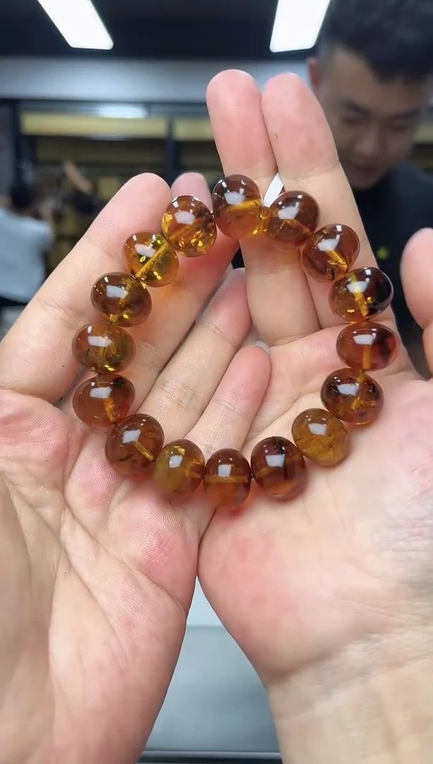 裸石琥珀未镶嵌抚顺琥珀16+金珀多样性发其一