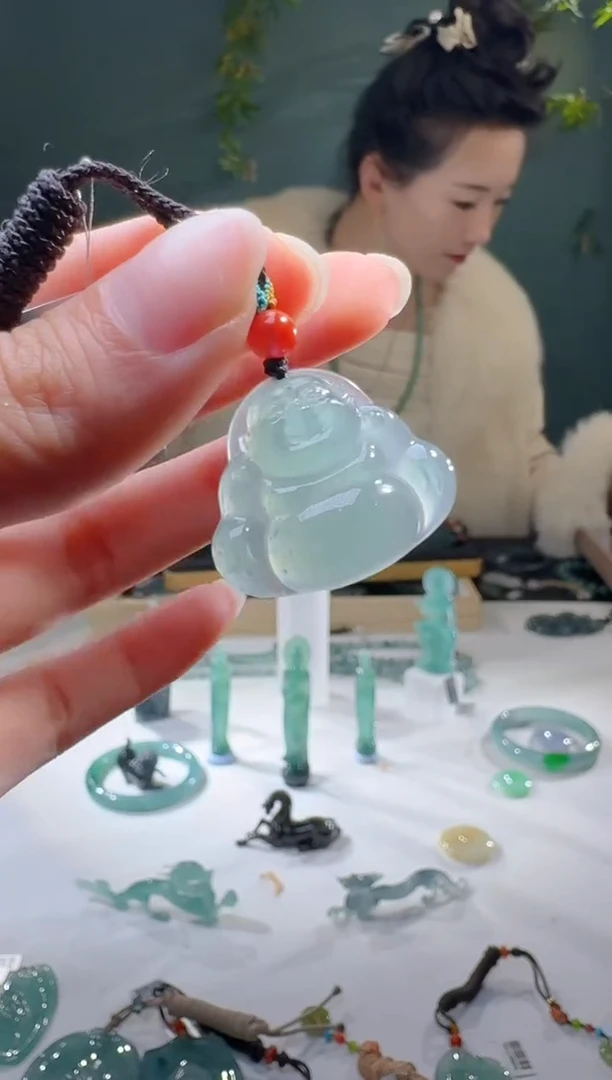 【闪购商品】翡翠颈饰未镶嵌天然A货翡翠佛公