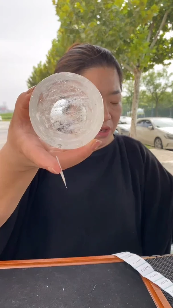 未镶嵌珠宝半成品水晶白水晶碗D229