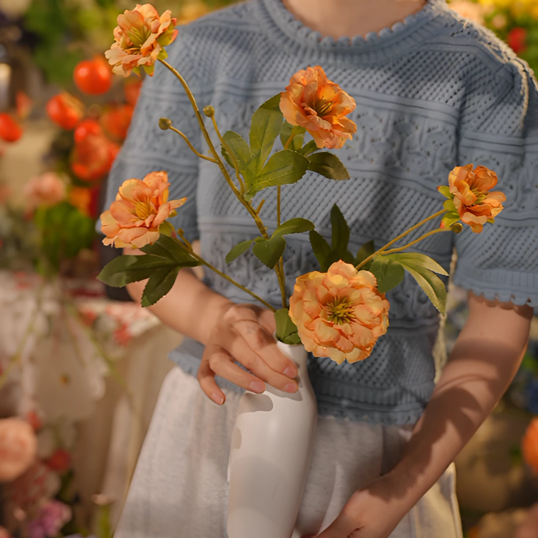 杜鹃花 秋色系 仿真花 简约风 餐桌花 客厅花 现代风