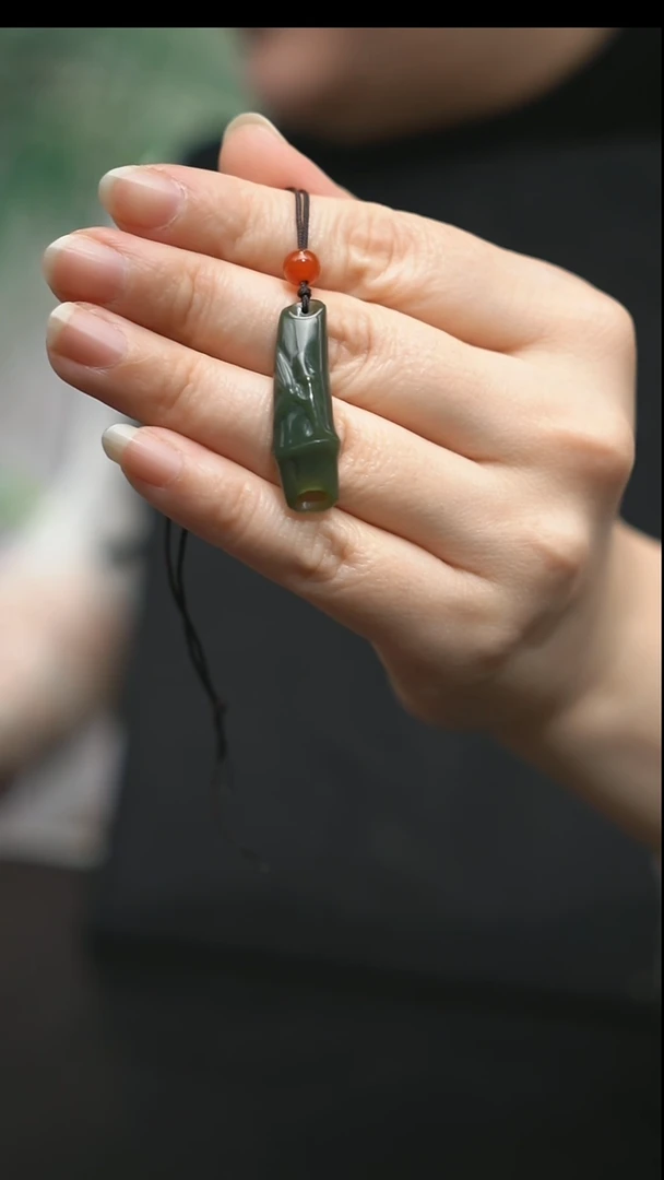 颈饰未镶嵌和田玉勤于竹节