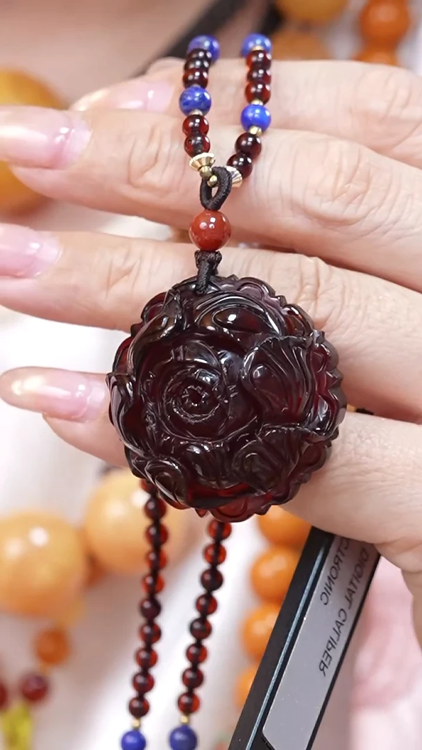 琥珀颈饰未镶嵌7808天然蜜蜡珠宝奇石云端妖孽全部保真