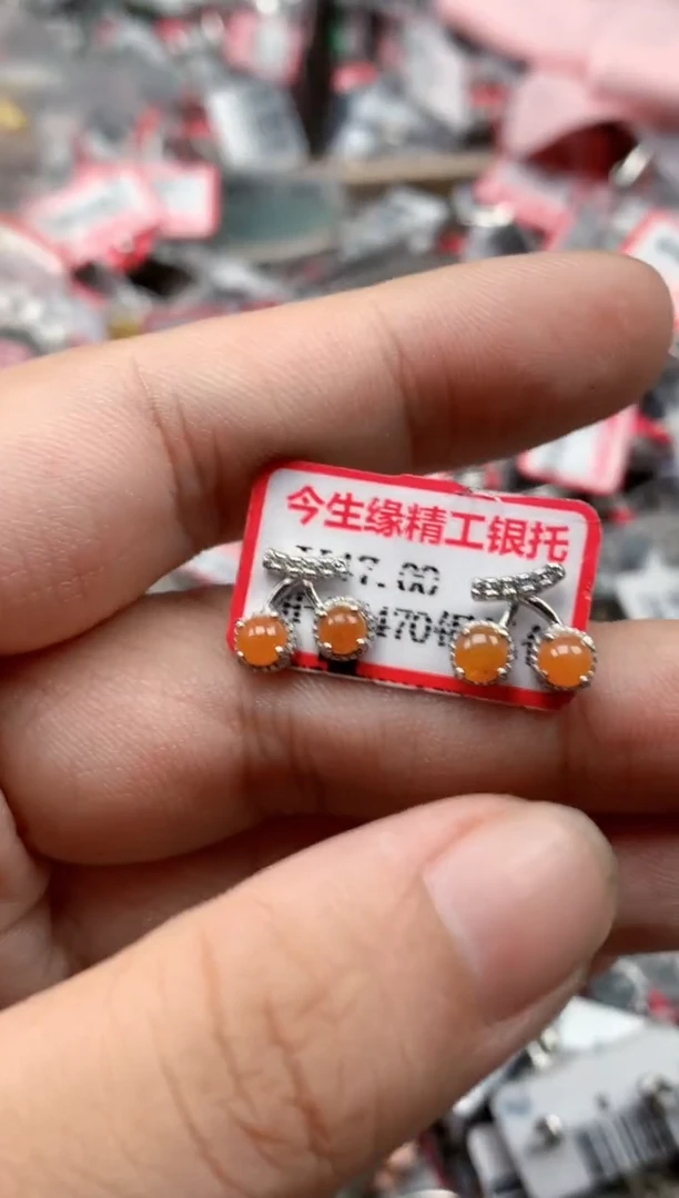 银S925镶嵌戒指翡翠天然A货缅甸翡翠