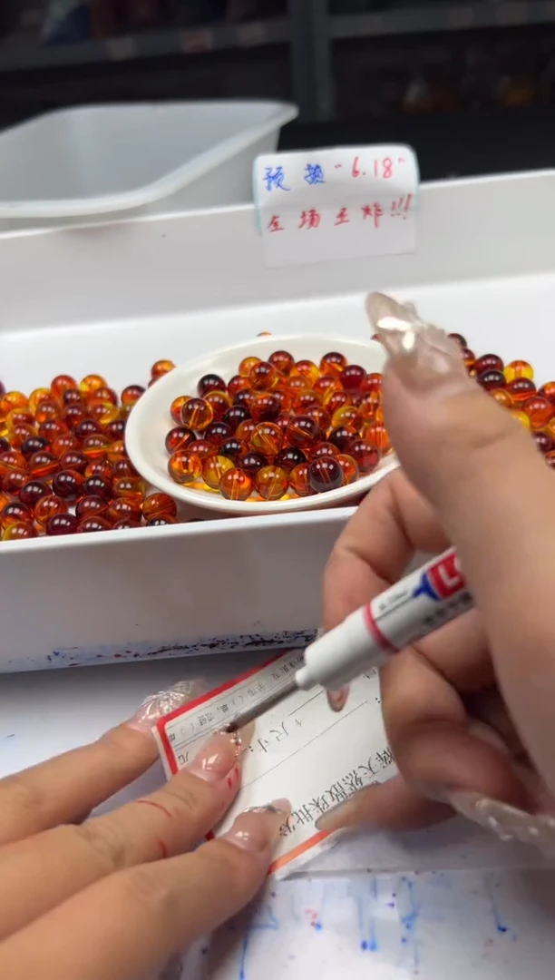 未镶嵌颈饰蜜蜡w2381烟*丝药珀12mm*10颗