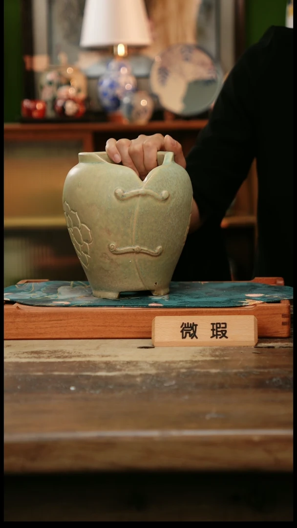 摆件景德镇纯手工釉下彩精品花瓶