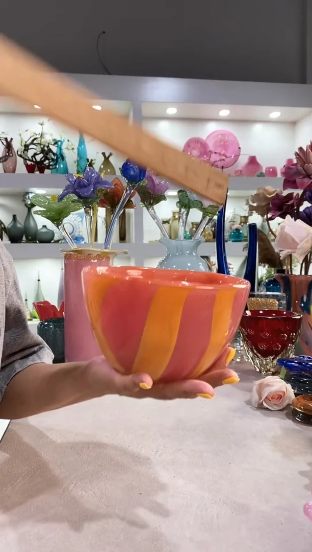 慕忆家手作琉璃花瓶瑕疵