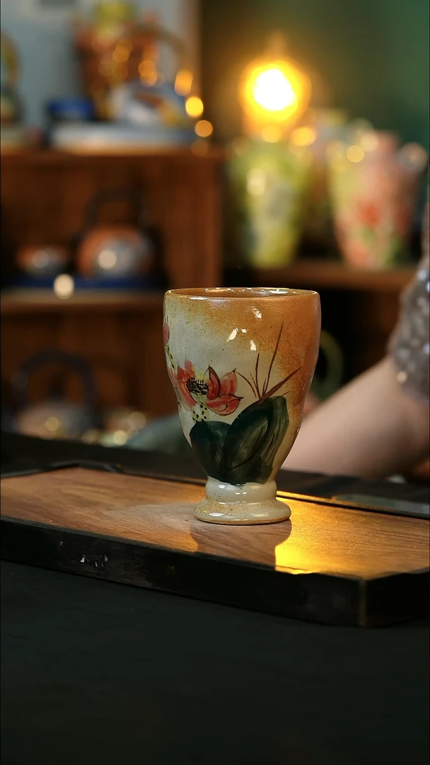 杯手绘心瓷陶瓷浮力