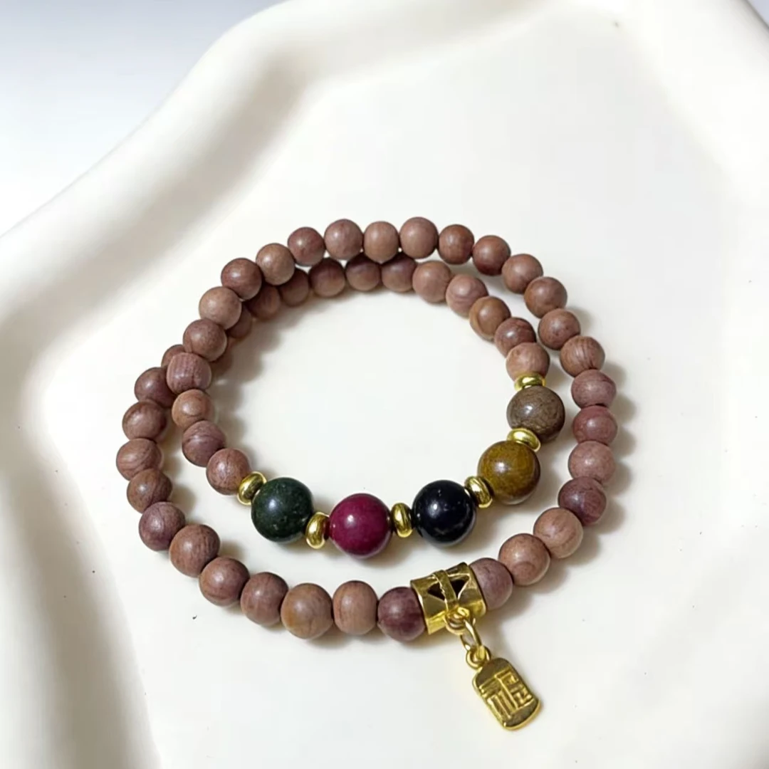 崖柏+合香珠双圈手串 MTS 224