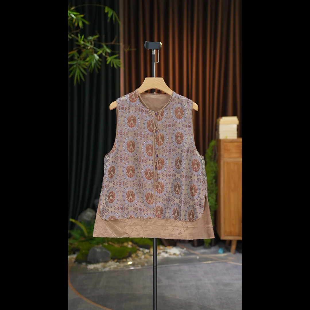 【辰辰高定】国风新中式时尚贵气宋锦马夹ZQ23-z009