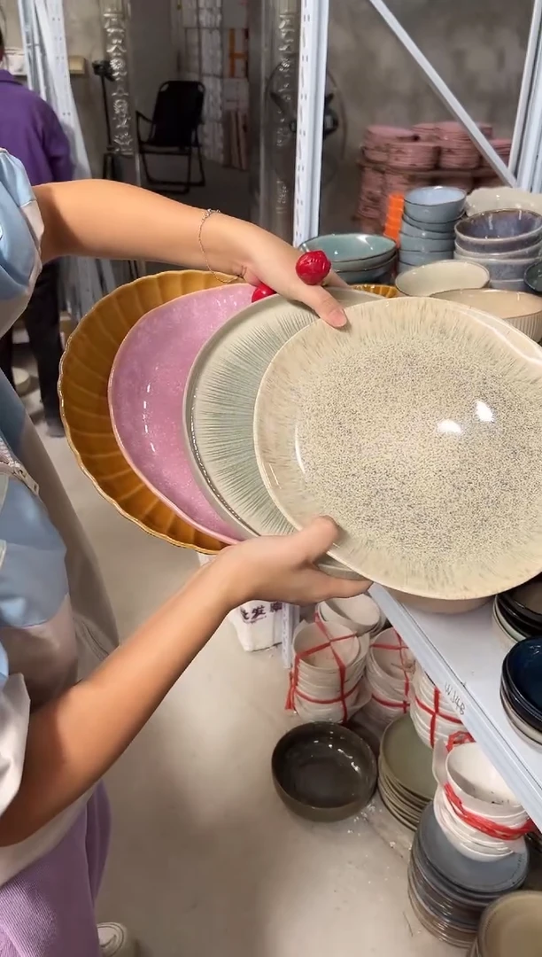 陶瓷外贸尾货瑕疵满20包邮X4 大盘组合