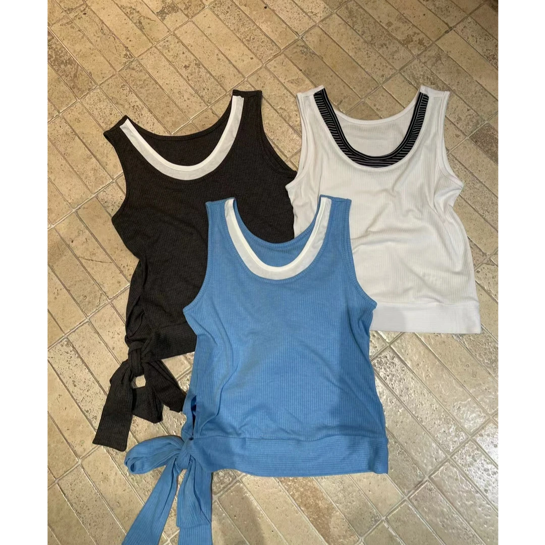 十三行蜜糖社-夏季福秒假两件系带无袖小上衣#7933