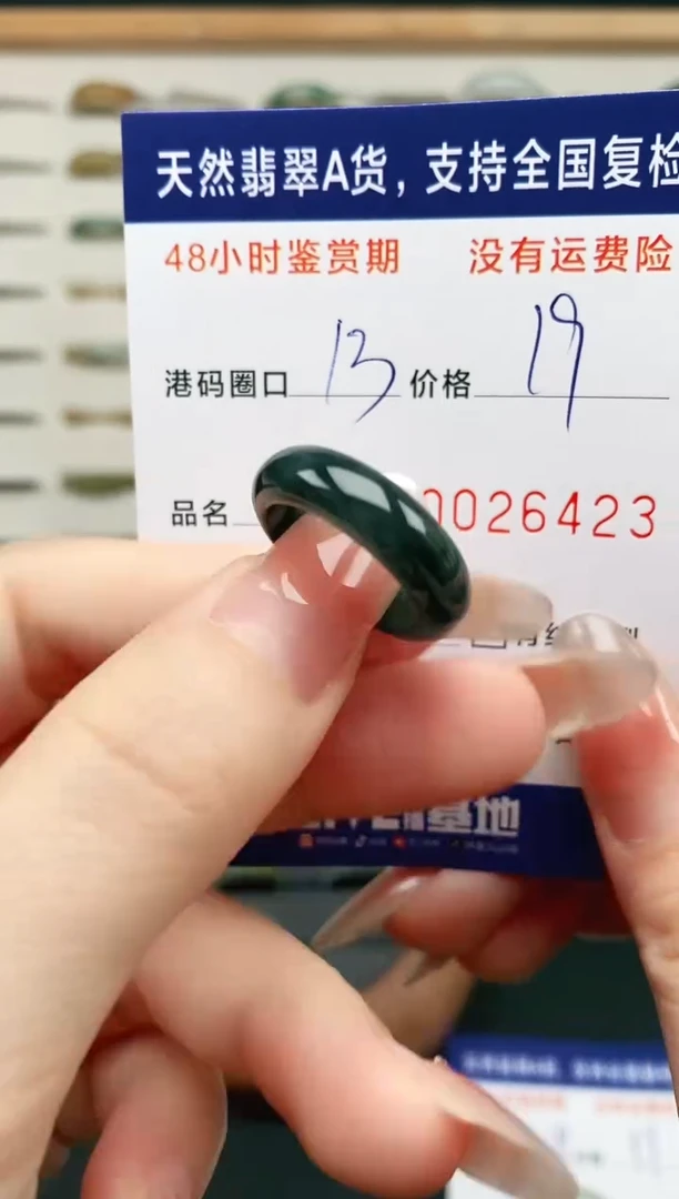 未镶嵌戒指翡翠6423