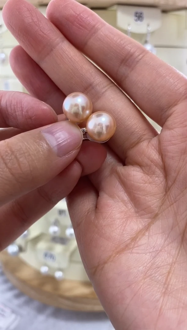 【闪购商品】淡水珍珠耳饰银S925镶嵌耳夹