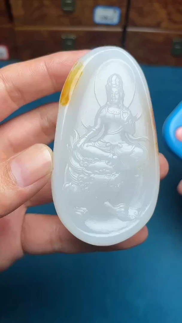 和田玉未镶嵌挂件Y**z和田玉