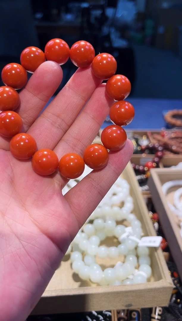 未镶嵌手串南红玛瑙毛*虫16+