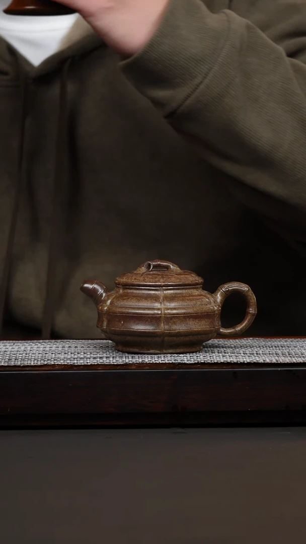 茶壶紫砂韩惠琴·柴烧六方竹鼓