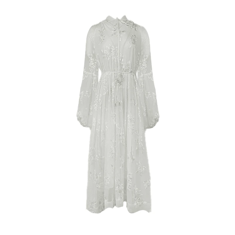 【禾枫原创表弟-刺绣集合】重磅100桑蚕丝连衣裙Y24-014-1