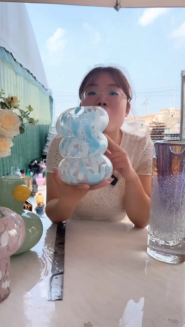 客厅摆件玻璃花瓶高级感