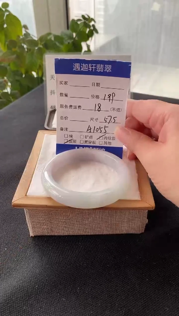 未镶嵌手镯翡翠58圈口 A1055编码