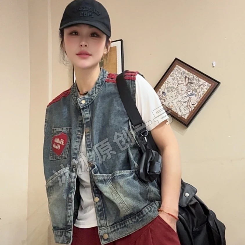 【冰冰一号店】99762#休闲百搭牛仔马甲