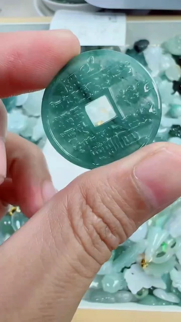 散珠翡翠252号，A货翡翠