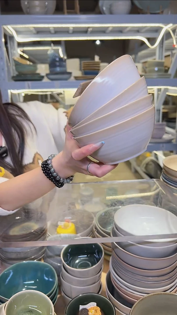 瓷225外贸尾货高温釉下彩陶瓷餐具默认微瑕