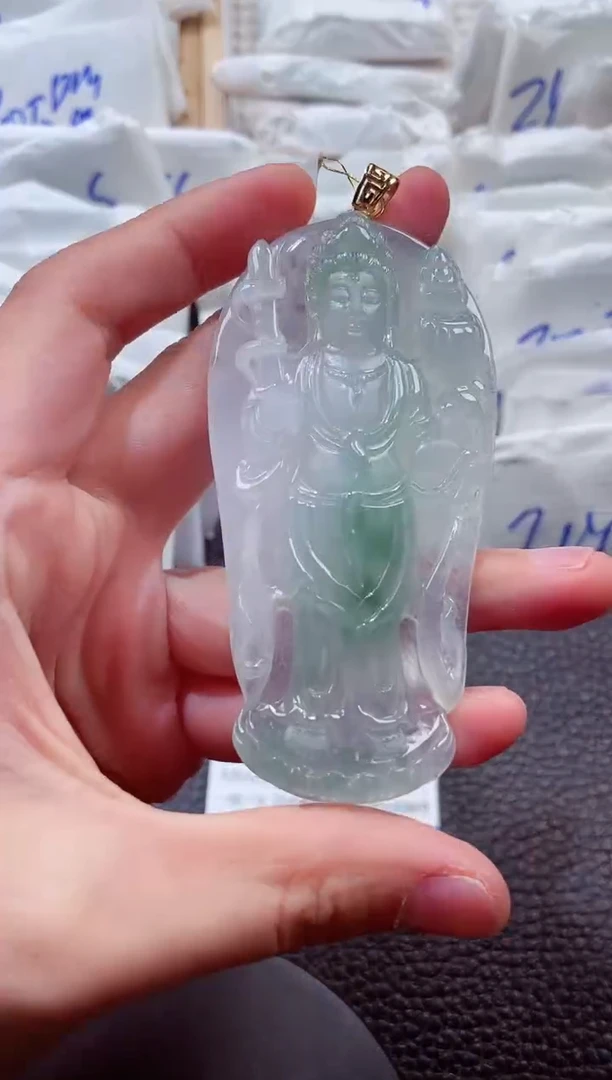 颈饰18K金镶嵌翡翠00009583虚空