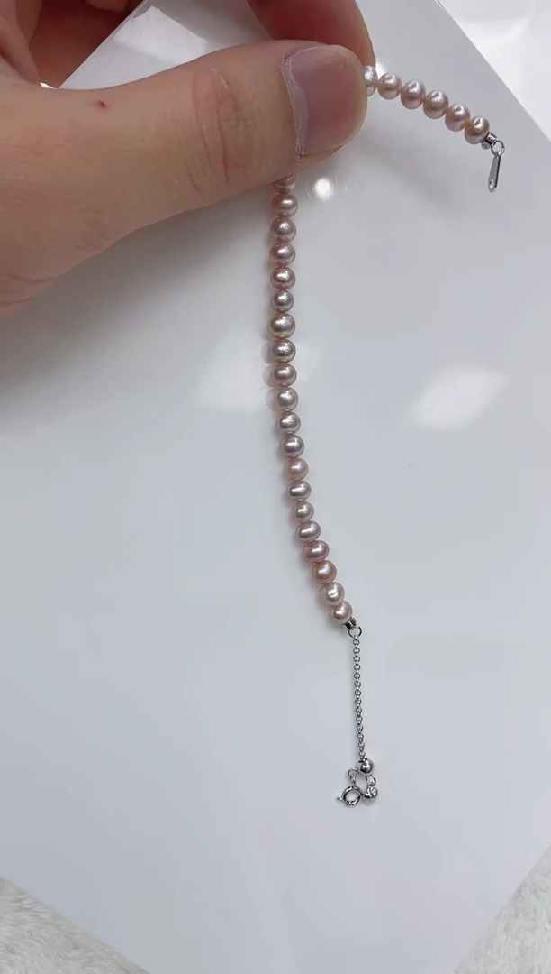 【闪购商品】淡水珍珠手链银S925镶嵌海水珍珠手链
